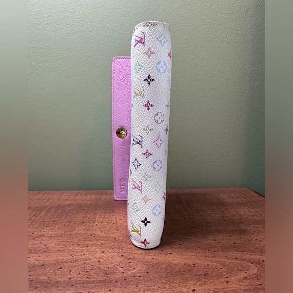 Louis Vuitton White Murakami Sarah wallet multicolor with pink interior - Picture 12 of 17